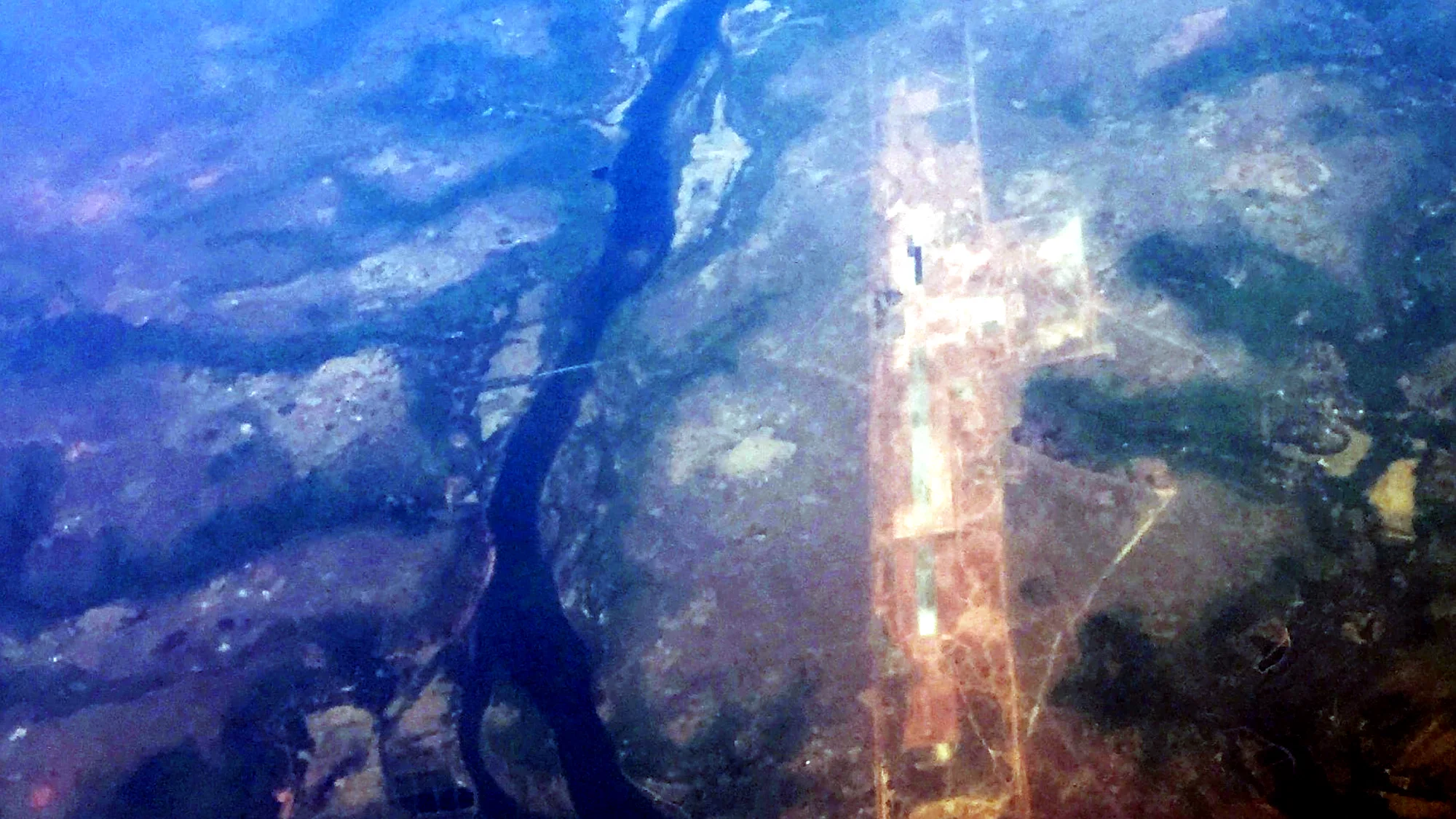 Aerial view of Sindhudurg Airport runway on the plateau